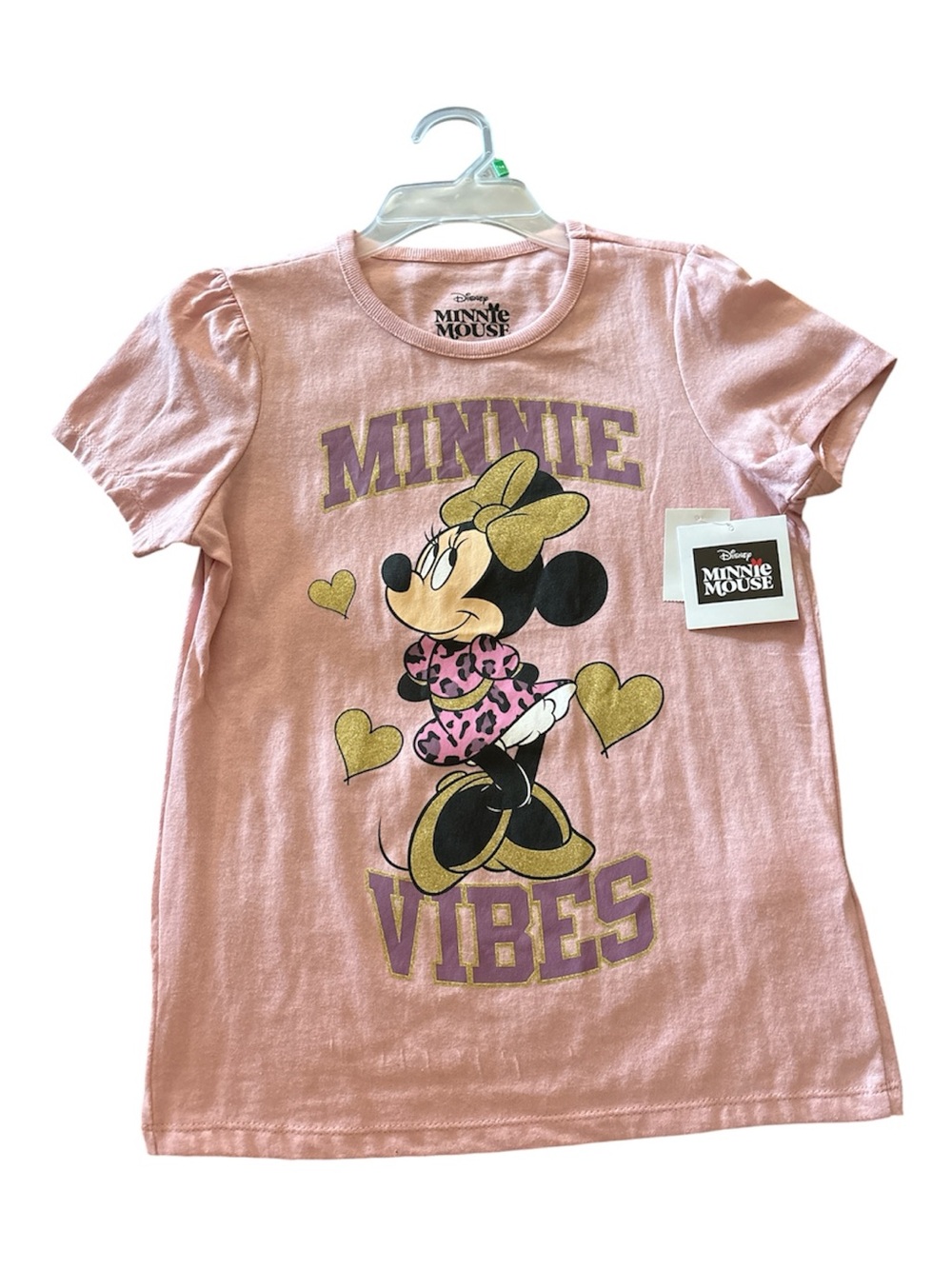 Disney Minnie Mouse "Minnie Vibes" Pink Graphic T-Shirt